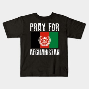 Pray For Afghanistan flag Kids T-Shirt